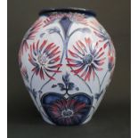 A Modern Moorcroft Trail Floral Decorated Vase by Carol Lovatt 11.11.03, 21cm, boxed, cost £315