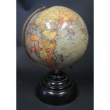 A GEOGRAPHIA 8 Inch Terrestrial Globe on a Bakelite stand