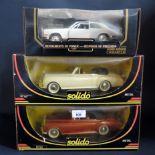 Three Burago and Solido 1:18 Scale Rolls Royce in boxes