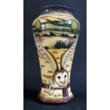A Modern Moorcroft Limited Edition 'ELEGY' Barn Owl Decorated Vase by Anji Davenport 1997, 54/350,