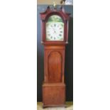 A 19th Century Oak Longcase Clock by Daniel Bellman of Broughton, the oak and mahogany case with