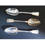 A Pair George IV Silver Serving Spoons, London 1826, John Meek and William IV silver serving