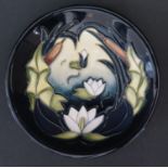 A Modern Moorcroft Collector's Club Floral Decorated Pin Dish 95, 12cm, boxed
