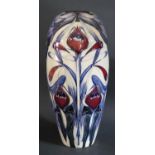 A Modern Moorcroft Limited Edition Stylised Foliate Decorated Vase by Emma Bossons 2001, 173/200,