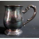 A Peruvian Silver Pint Beer Tankard, stamped 'Industria Peruana Plata Esterlina 925 Camusso', 292g,