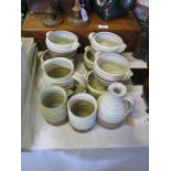 A Selection of Broadstairs Pottery Soup Bowls, mugs and vinaigrette jug