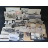 A Collection of Old Photographs and Ephemera including H.M.S. Arethusa 1942 Christmas card,