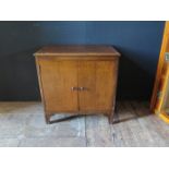 An Oak Record Cabinet