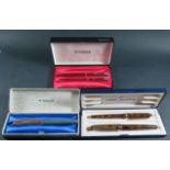 A Boxed 1975 Parker Cartridge Pen with guarantee papers, one other Parker pen set (missing