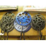 Four Bicycle Crankset Coat Hooks