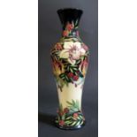 A Modern Moorcroft Limited Edition Floral Decorated Vase by Sian Leeper 2004, 44/50, 26cm, boxed,