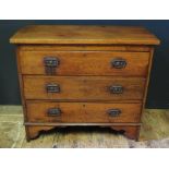 An Oak Chest of Three Long Drawers