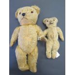 Two Early Teddy Bears, tallest c. 42cm