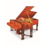 Steinway (c1908) A 6ft 2in Model O grand piano in a painted satinwood art case of Adam Brothers
