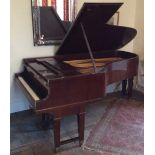 Steinway (c1928) A 6ft 4in converted player piano in a mahogany case on dual square tapered legs.