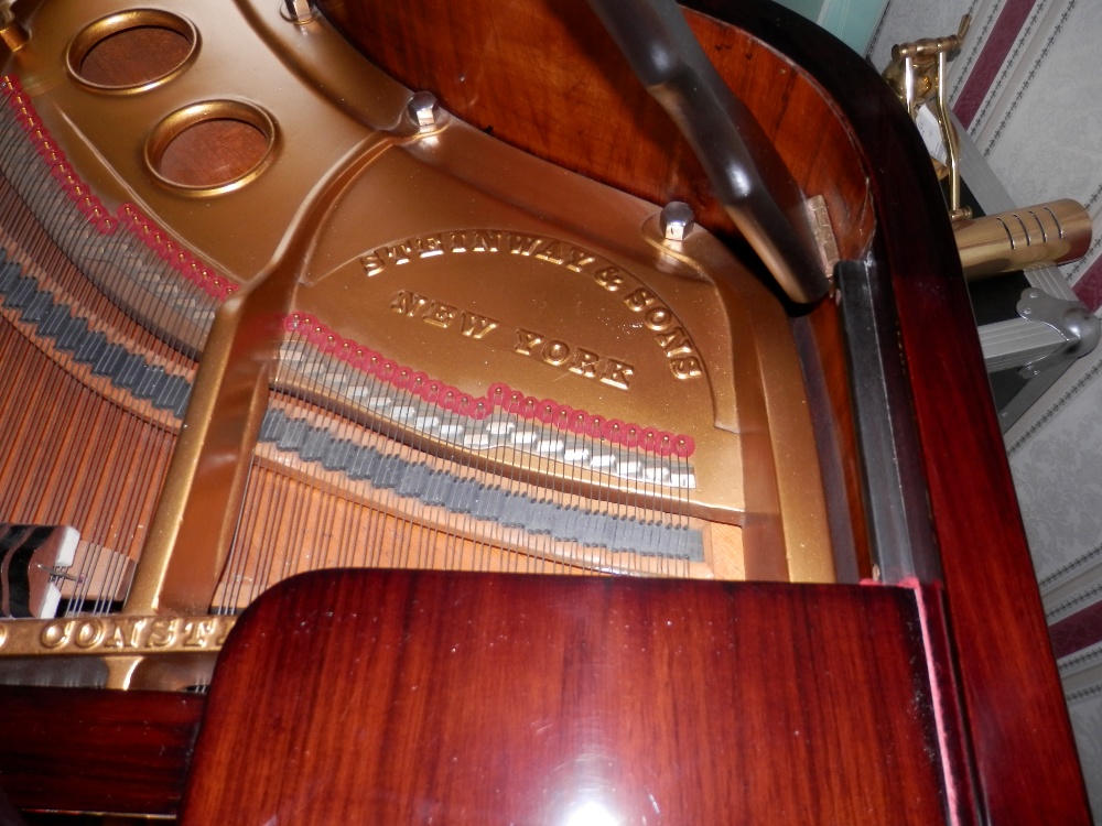 Steinway (c1914) A 5ft 10in Model O grand piano in a bright rosewood case on square tapered legs. - Image 4 of 4