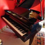 Steinway (c1939) A 6ft 2in Model A grand piano in an ebonised case on square tapered legs.
