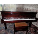 Steinway (c1914) A 5ft 10in Model O grand piano in a bright rosewood case on square tapered legs.