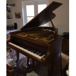 Pleyel by Schimmel (c1980) A 5ft 6in grand piano in a satin mahogany case on square tapered legs.