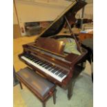 Yamaha (c1989) A 6ft 1in Model C3 grand piano in a bright mahogany case on square tapered legs;