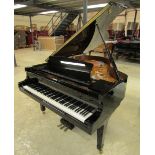 Kawai (c2009) A 6ft 1in Model RX3 grand piano in a bright ebonised case on square tapered legs.