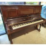 Steinway (c1925) A Model K upright piano in a mahogany case. AMENDMENT Is together with a stool.