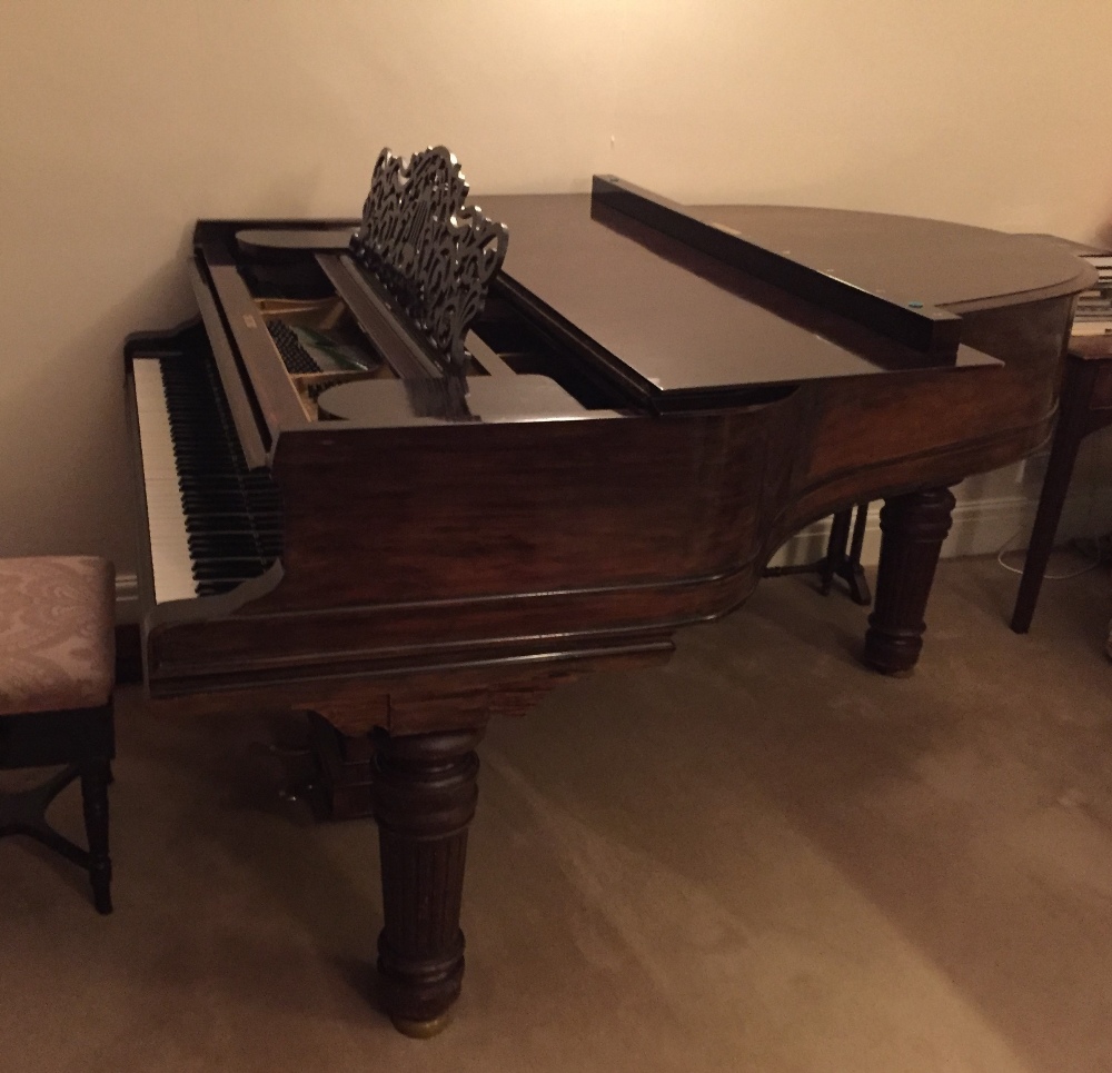 Steinway (c1900) A 6ft ‘old style’ Model A grand piano in a rosewood case on turned and fluted