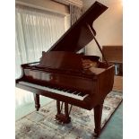 Steinway (c1969) A 6ft 2in Model A grand piano in a bright mahogany case on square tapered legs.