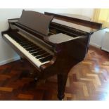 Steinway (c1981) A 5ft 10in Model O grand piano in a bright fiddleback mahogany case on square