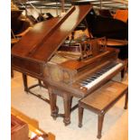Blüthner (c1922) A 5ft 8in grand piano in an Adam style carved mahogany case decorated with foliate