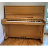 Blüthner (c2004) A 132cm Model B upright piano in a waxed alder wood finish;