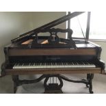 Broadwood (c1900) A 5ft 7in grand piano in a Louis XV style carved oak case,