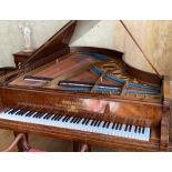 Bechstein (c1900) A 6ft 7in Model B grand piano in a figured walnut case on square tapered legs;