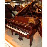 Yamaha (c1989) A 6ft 1in Model C3 grand piano in a bright mahogany case on square tapered legs.