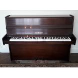 Blüthner (c1971) An upright piano in a satin mahogany modern style case;