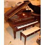 Yamaha (c1990) A 5ft 7in Model G2 grand piano in a bright mahogany case on square tapered legs;