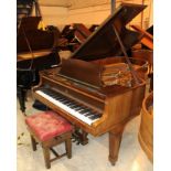 Steinway (c1971) A 6ft 11in Model B grand piano in a bright walnut case on square tapered legs;