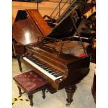 Blüthner (c1904) A 6ft 3in grand piano in a rosewood case on turned and fluted legs.