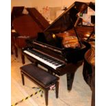 Bechstein (c2003) A 5ft 10in Model M grand piano in a bright ebonised case on square tapered legs;