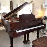 Broadwood (c2007) A 5ft 3in grand piano in a bright mahogany case on square tapered legs;