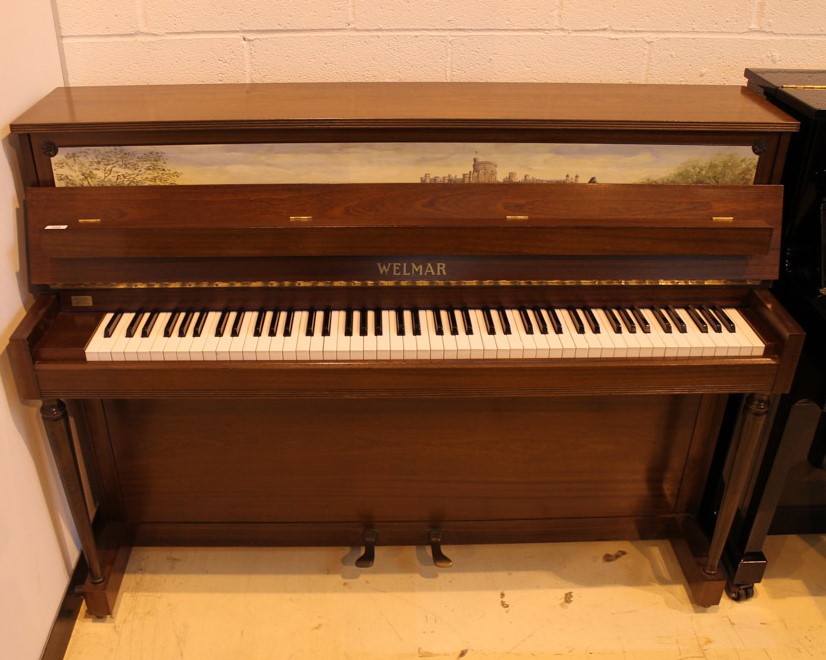 Welmar (c1983) A Regency Model upright piano in a satin mahogany case, - Image 3 of 6