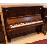 Bechstein (c1900’s) A Louis XV-style upright piano in a quarter veneered mahogany case with