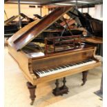 Blüthner (c1906) A 6ft 3in grand piano in a rosewood case on turned and fluted legs.