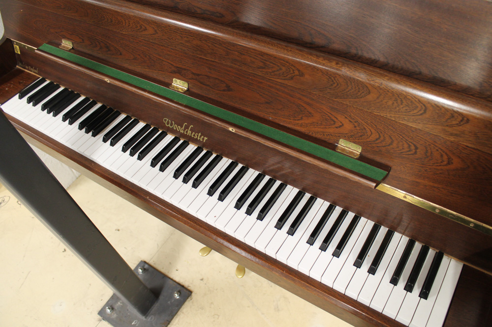 Woodchester A recent 112cm upright piano in a modern style satin mahogany case. - Image 3 of 3