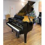 Fazioli (c2006) A 5ft 2in Model 156 grand piano in a bright ebonised case on square tapered legs;