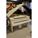 Bechstein (c1924) A 6ft Model A1 grand piano in a cream Art Deco case on slab legs.