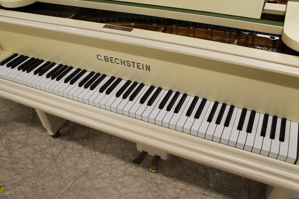 Bechstein (c1924) A 6ft Model A1 grand piano in a cream Art Deco case on slab legs. - Image 3 of 4