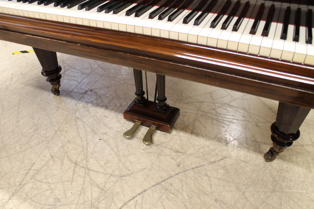 Bechstein (c1925) A 6ft 7in Model B grand piano in a re-polished rosewood case on turned octagonal - Image 4 of 7