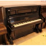 Blüthner (c1912) An overstrung and underdamped upright piano in an ebonised case;