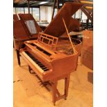 Gors & Kallmann (c1920’s) A 5ft 2in grand piano in a satinwood case on dual square tapered legs;